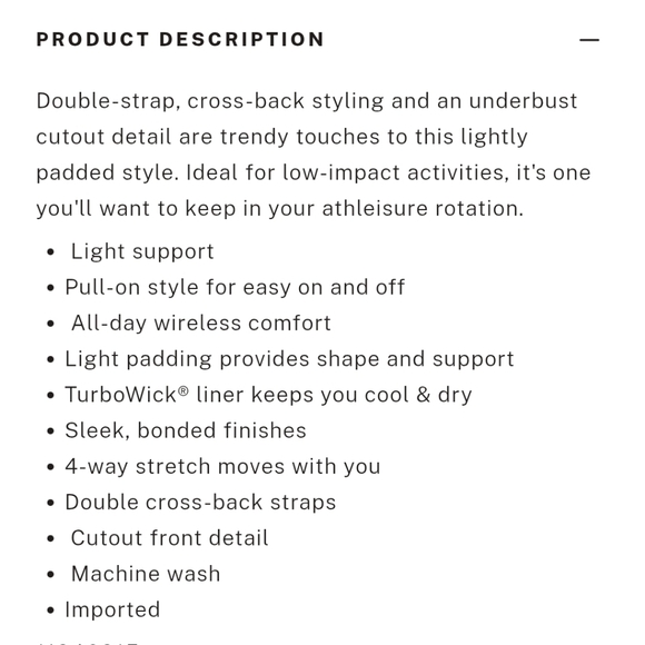 Victorias Secret Sport Double Strap Bralette Sports Bra Sz. Small DD - Picture 4 of 8